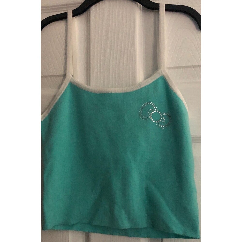 Juniors Hello Kitty 50th Anniversary Forever 21 Aqua Tank Top Size XS NWT B1